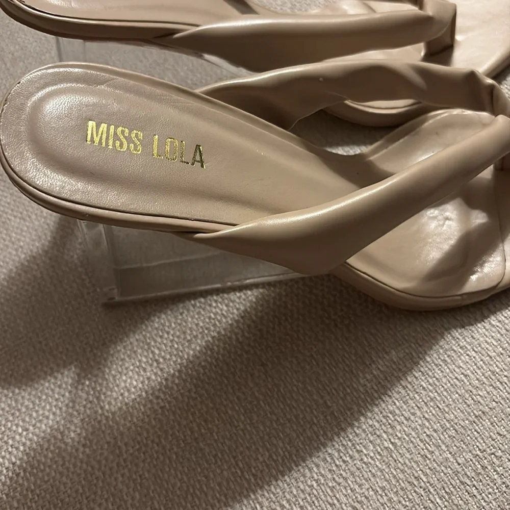 EUC Miss Lola Beige Thong Sandals